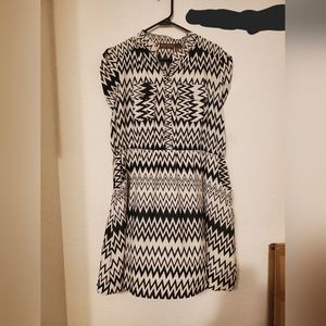 Off white and black dress